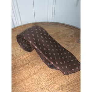 Vintage Resilio‎ Men's Brown Polka Dot Designer Neck Tie